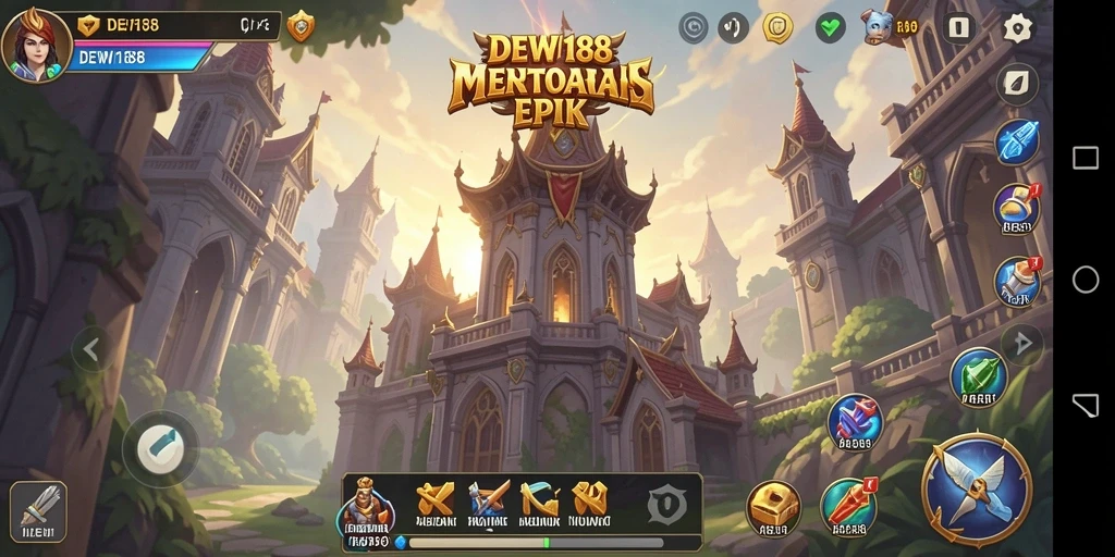 Tampilan gameplay DEWI188 yang menegangkan dan strategi menara