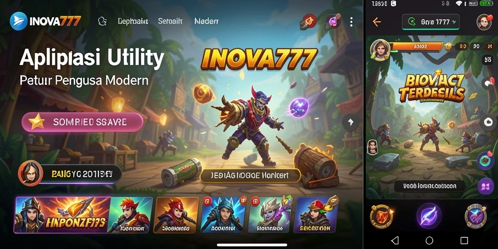 Tampilan antarmuka aplikasi INOVA777 yang menarik dan fungsional