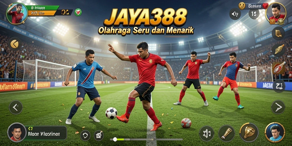 Tampilan gameplay menegangkan dalam <strong>JAYA388</strong> saat bertanding di lapangan.
