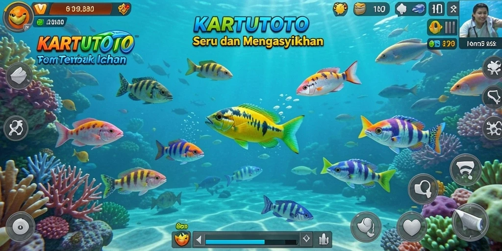 Tampilan gameplay seru dari KARTUTOTO saat menangkap ikan.