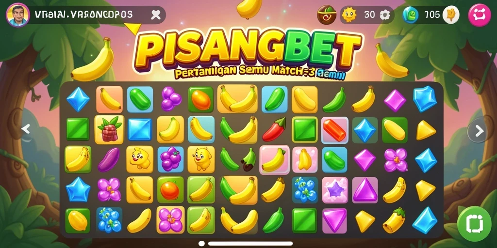 Tampilan gameplay PISANGBET yang seru dan penuh warna.